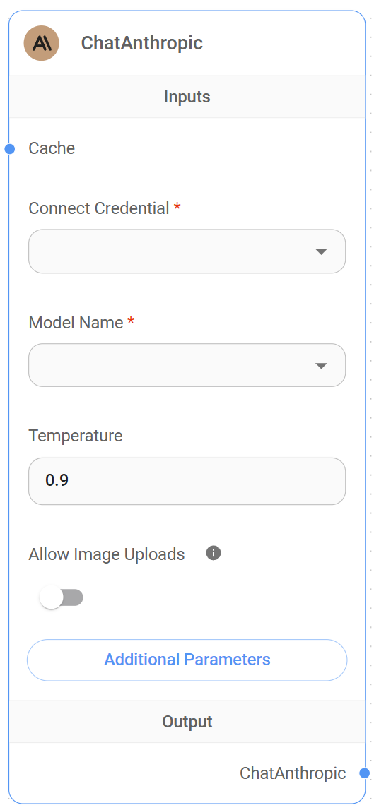 <p>ChatAnthropic Node</p>